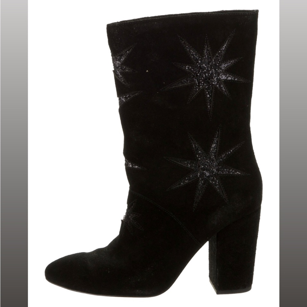Avec Les Filles Black Star Heeled Boots